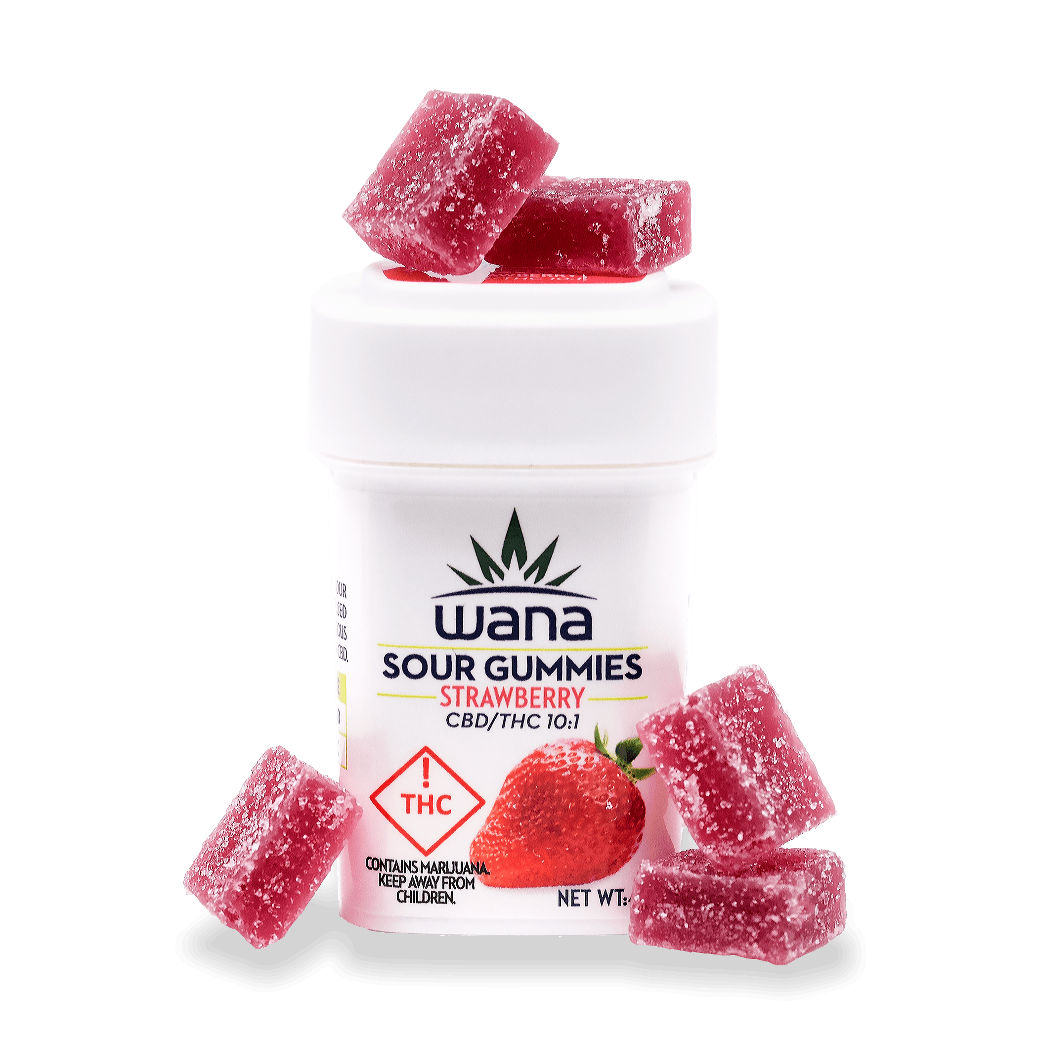 Sour Gummies - Strawberry - 10:1 CBD:THC